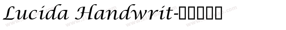 Lucida Handwrit字体转换